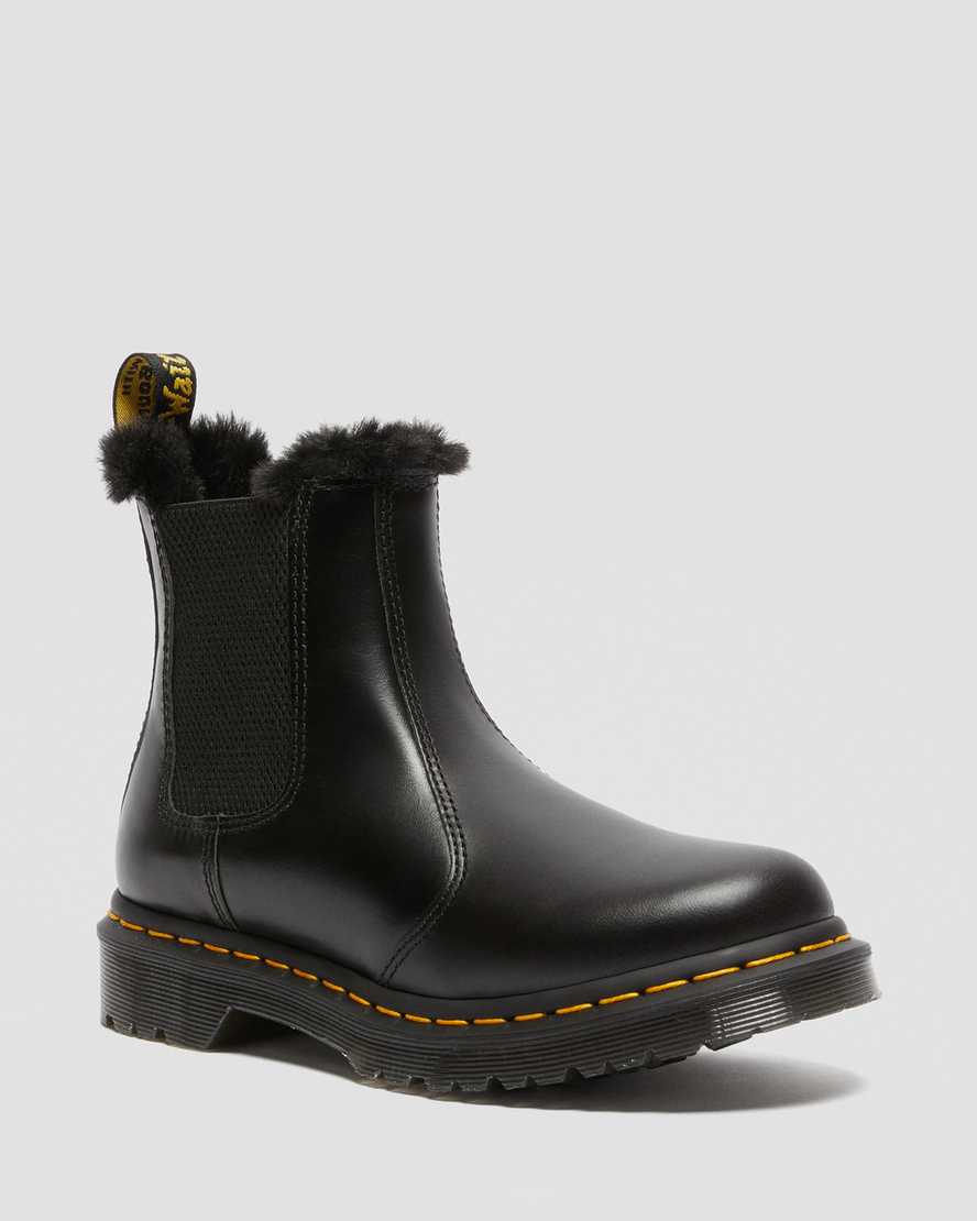 Dr. Martens 2976 Leonore Faux Fur Lined Naisten Chelsea Nilkkurit - TummanHarmaat Nilkkurit [294-KHE